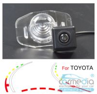 Toyota Corolla (с 2007 по 2012 г.в.) Цветная штатная камера заднего вида с динамическими линиями (ночная съемка, линза-стекло) CARMEDIA CMD-IPAS-TYC07