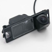 Камера заднего вида MyDean VCM-309C для установки в Hyundai IX35 (стекло) с линиями разметки
