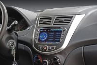 Штатное головное устройство MyDean 7143 для автомобиля Hyundai Solaris 2011 + Карты навигации Navitel 5.x Пробки (Лицензия). Изображение 1