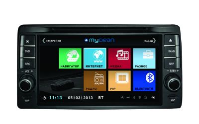 Штатное головное устройство MyDean 3212 для автомобилей Mazda 6 (2013-), CX-5 (2011-) + Карты навигации Navitel (Лицензия) пробки/интернет + Wi-Fi адаптер + Камера заднего вида + 3G/GPRS модем