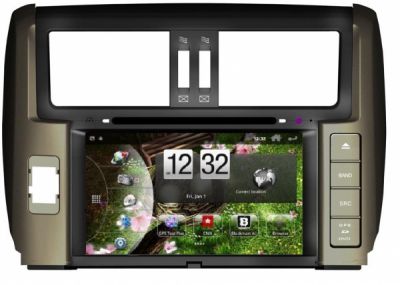 Штатное головное мультимедийное устройство DayStar DS-7041HD Android 2.3.4 inet для автомобиля для Toyota Prado 150 + ТВ-антенна Calearo ANT 71 37 121 (122) или штатная камера заднего вида (универсальная)