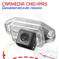 Toyota Land Cruiser Prado 90 (1996-2002), 120 (2002-2009) запаска на двери Цветная штатная камера заднего вида с динамическими линиями (ночная съемка, линза-стекло) CARMEDIA CMD-IPAS-TYPR02