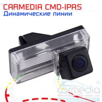 Toyota Land Cruiser 100, Prado 120 (запаска снизу) Цветная штатная камера заднего вида с динамическими линиями (ночная съемка, линза-стекло) CARMEDIA CMD-IPAS-TYLC2